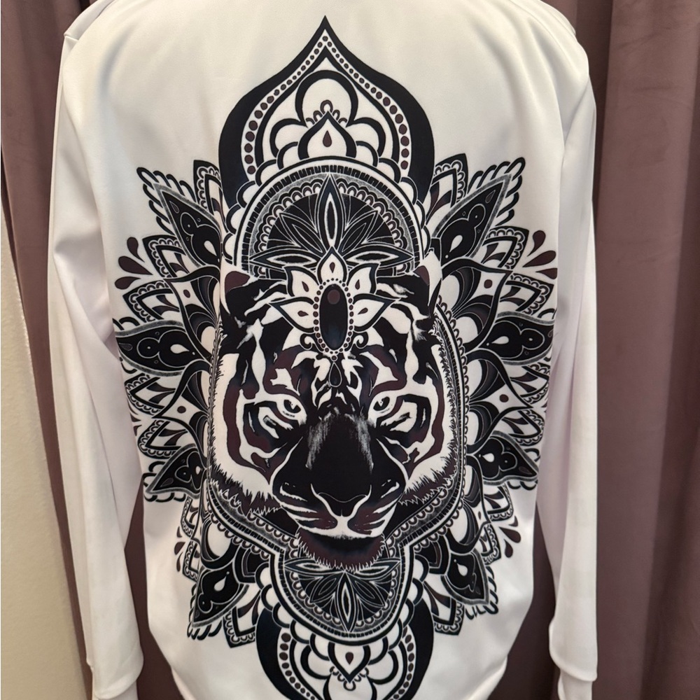Graphic Tiger Print Long Sleeve Jacket - Electro Threads